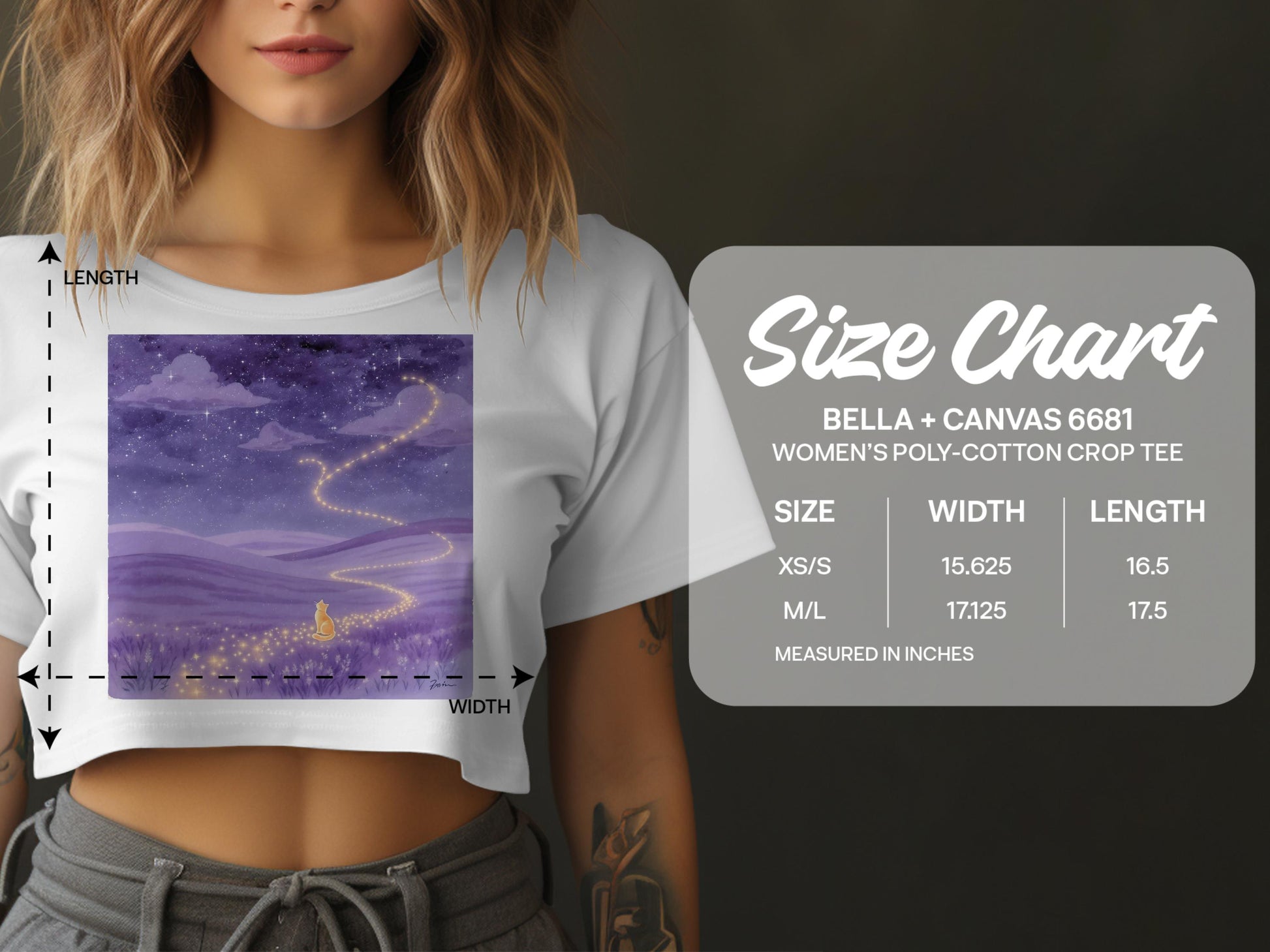 Starry Night Scenic Women's Crop Top product