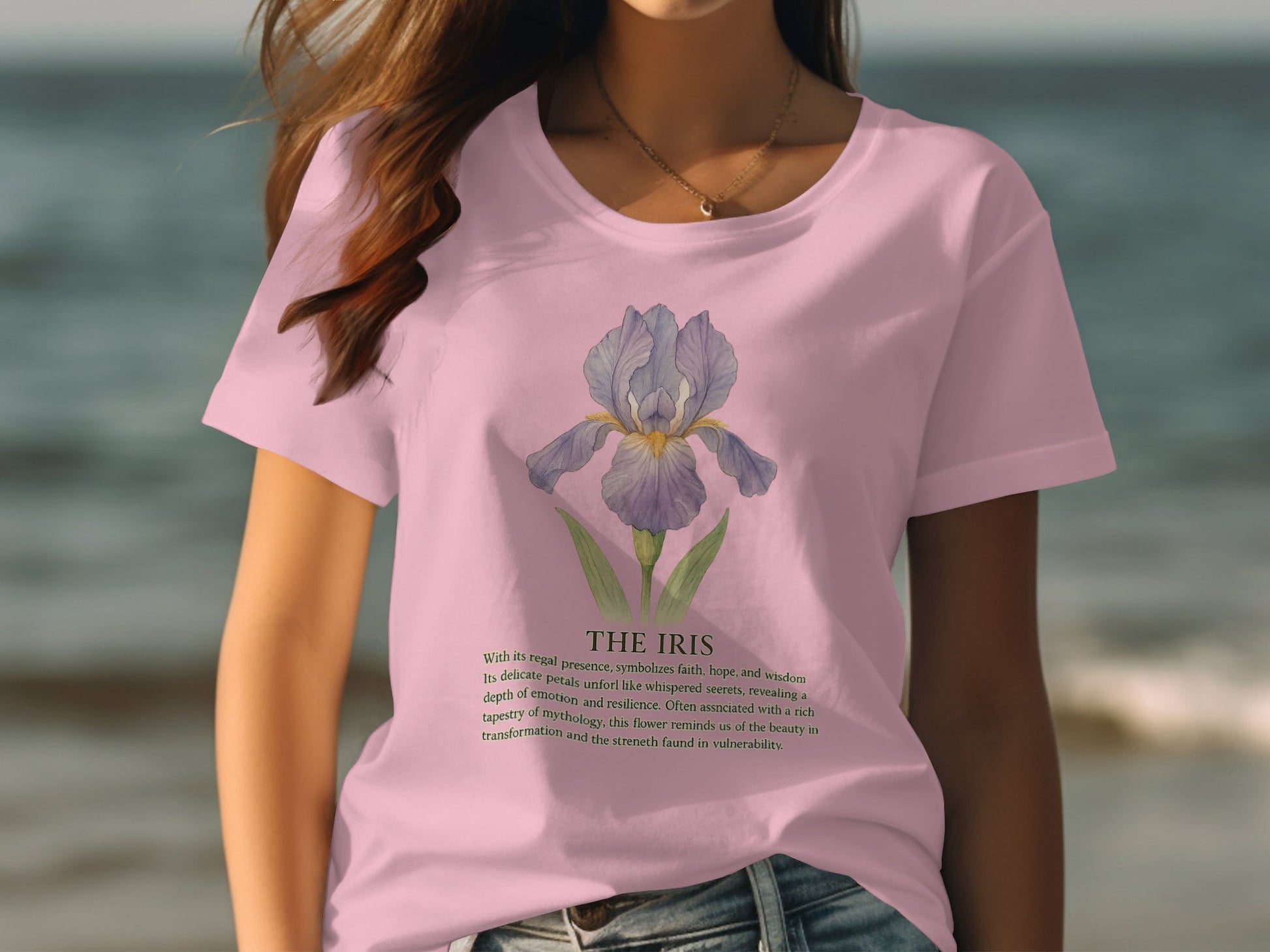 Beautiful Iris Flower Graphic Design T-shirt product