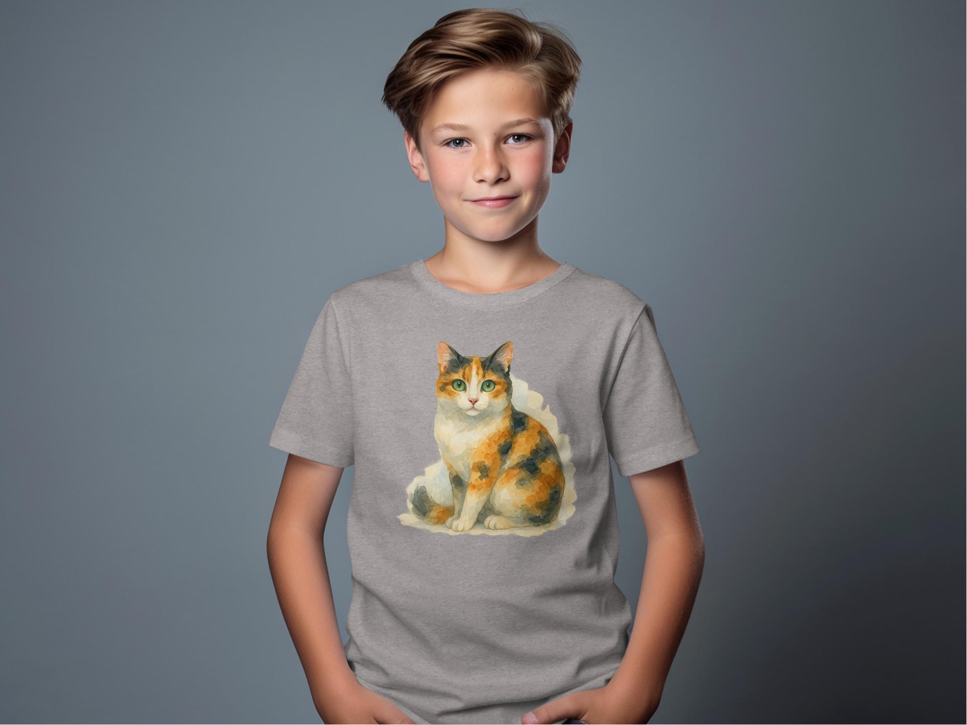 Adorable Calico Cat Graphic Kids T-Shirt product type