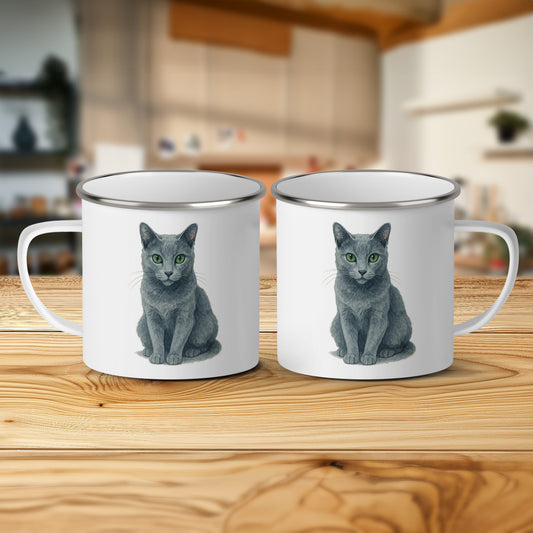 Pair of Cute Cat Print Mugs Perfect for Cat Lovers product