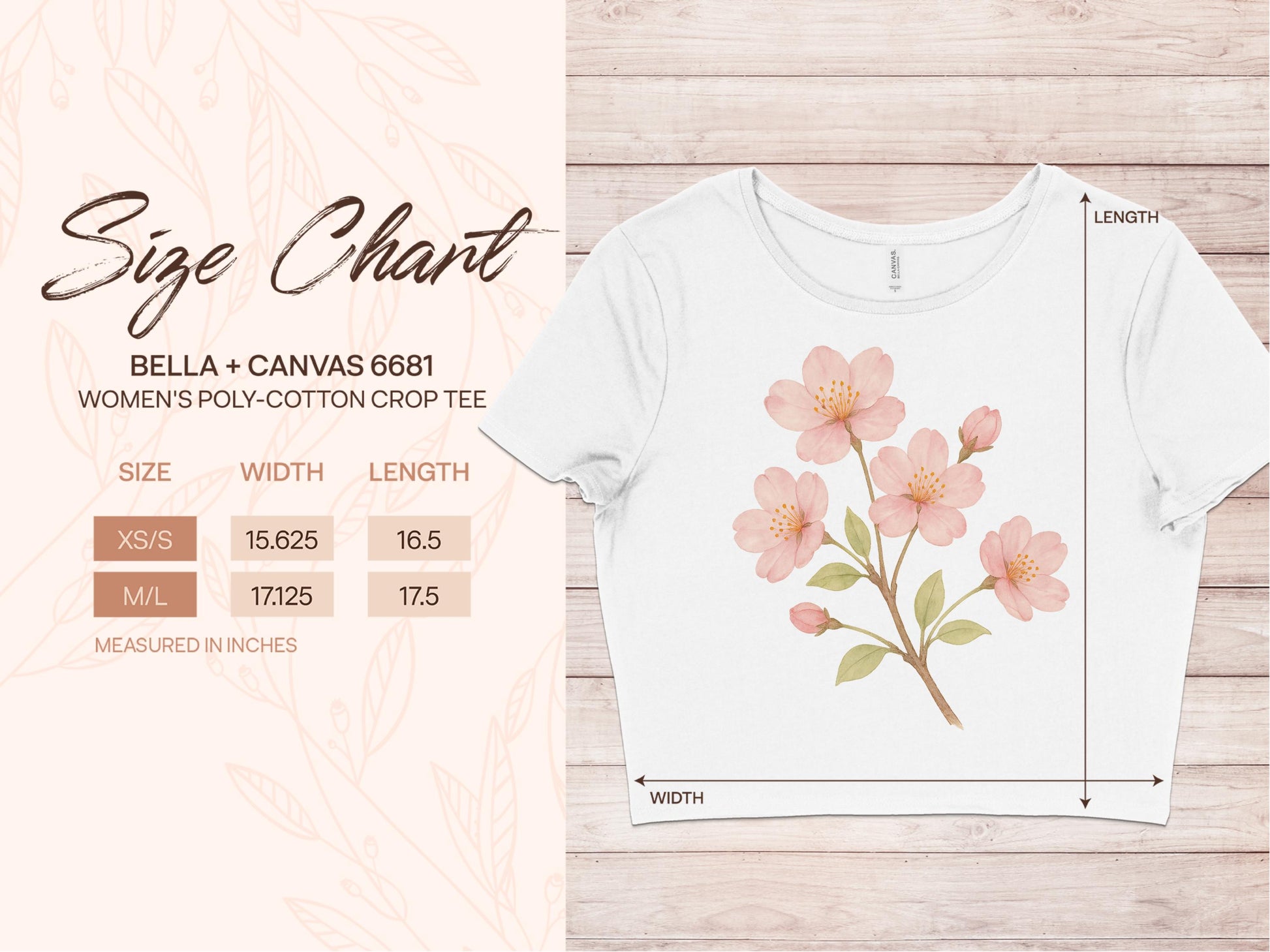 Bella Canvas 6681 Women's Floral Print Crop Tee product