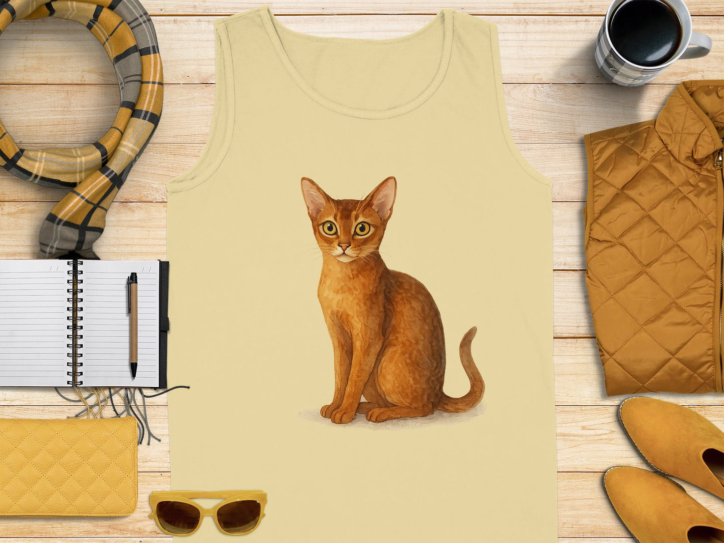 Cute Cat Print Tank Top Adorable Sleeveless Shirt product