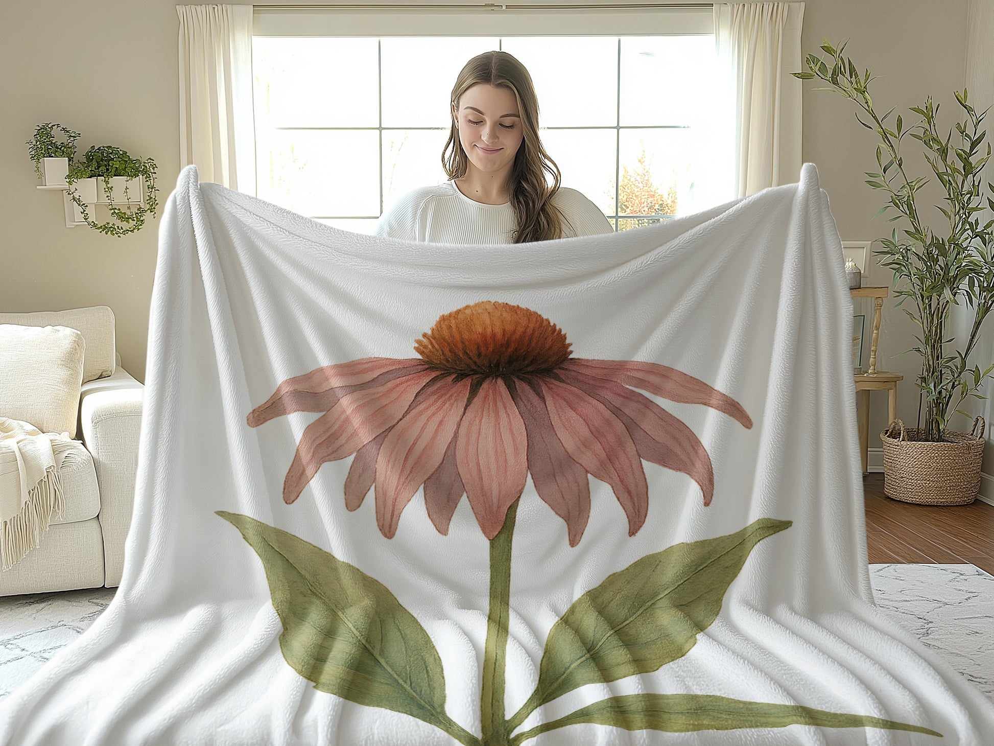 Beautiful Floral Pattern Cozy Blanket product