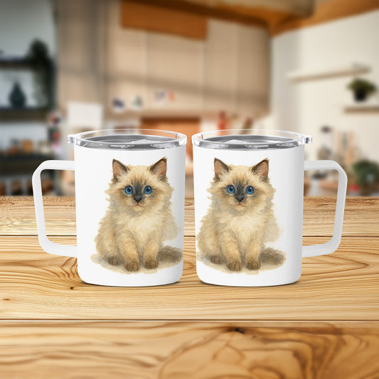 Cute Fluffy Kitten Print Coffee Mug Set Product