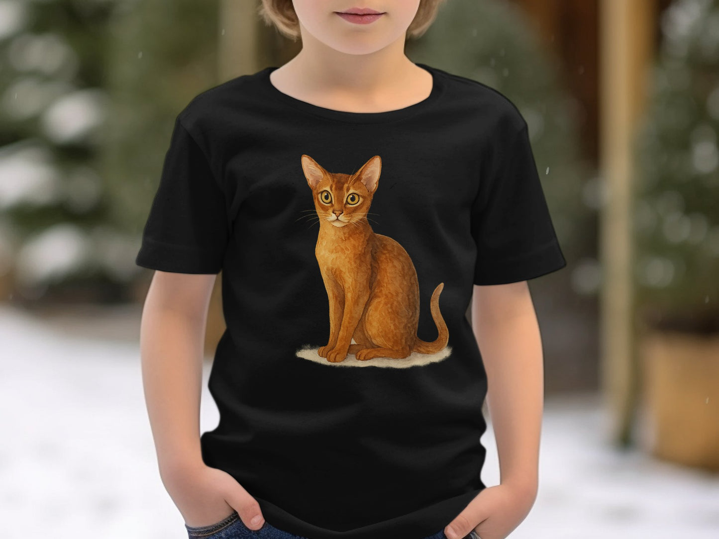 Cute Cartoon Cat Design Kids T-Shirt adorable product
