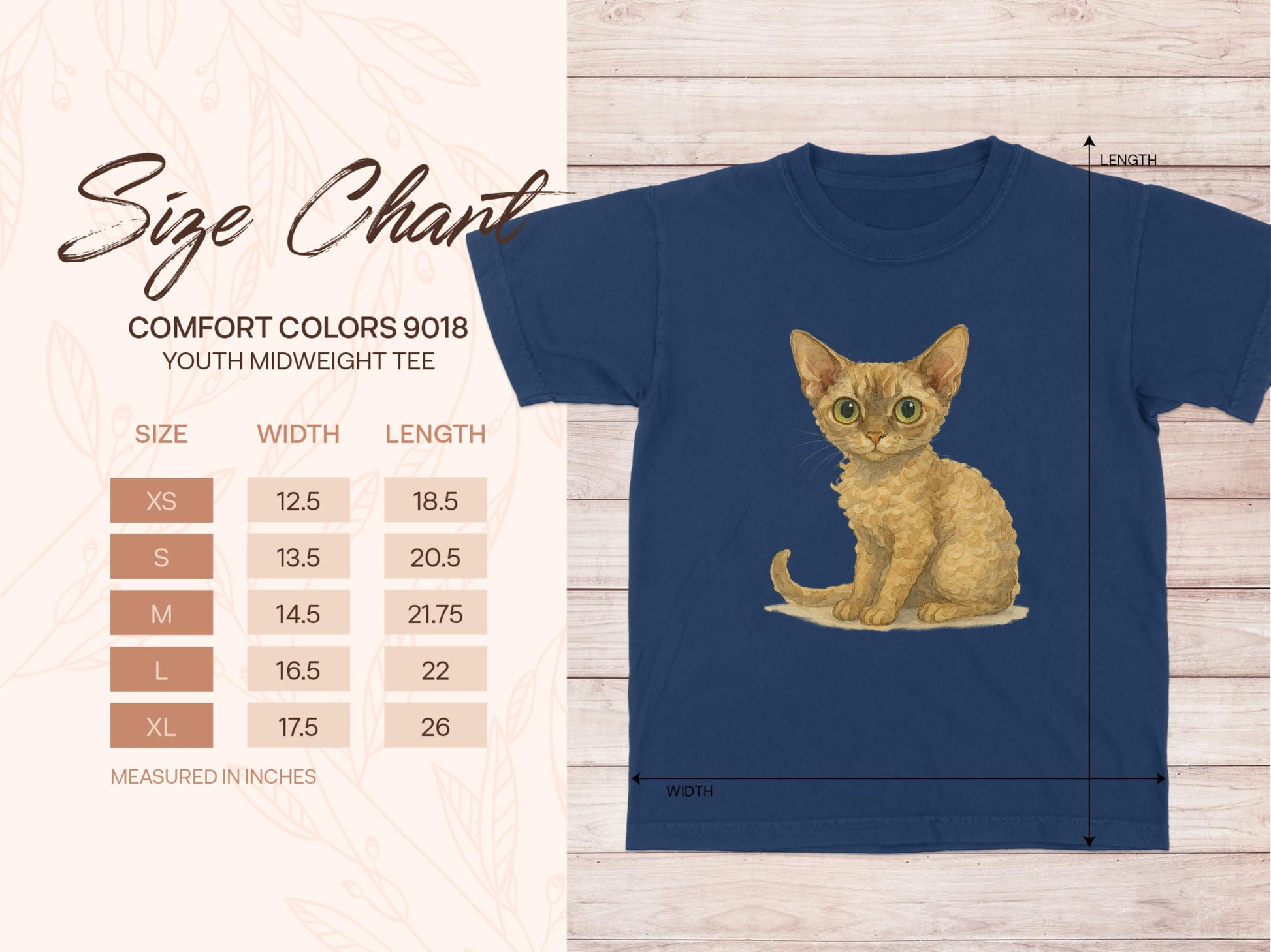 Youth Tee with Cat Drawing Youth Midweight Tee Product