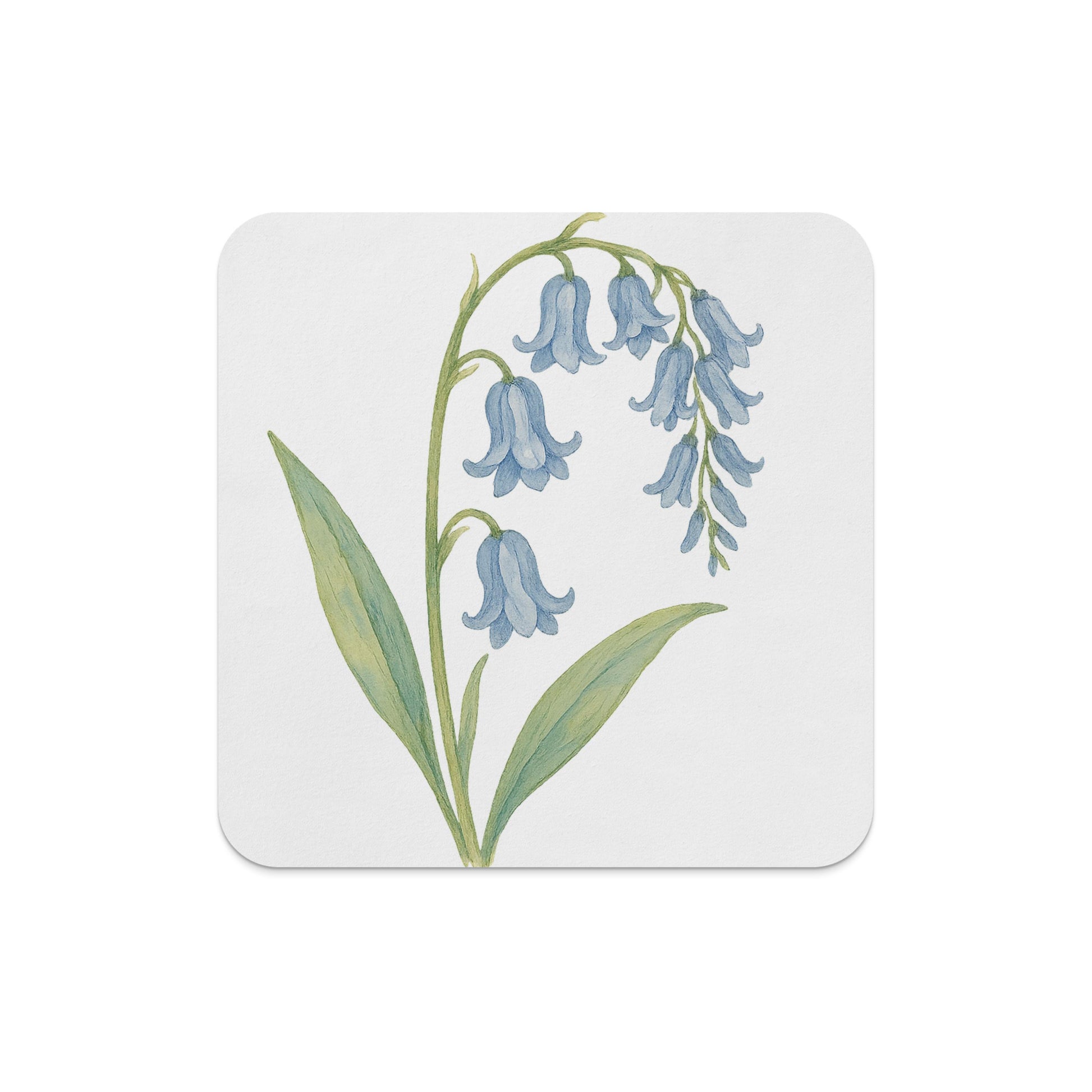 Bluebell Floral Illustration Square Coaster product type