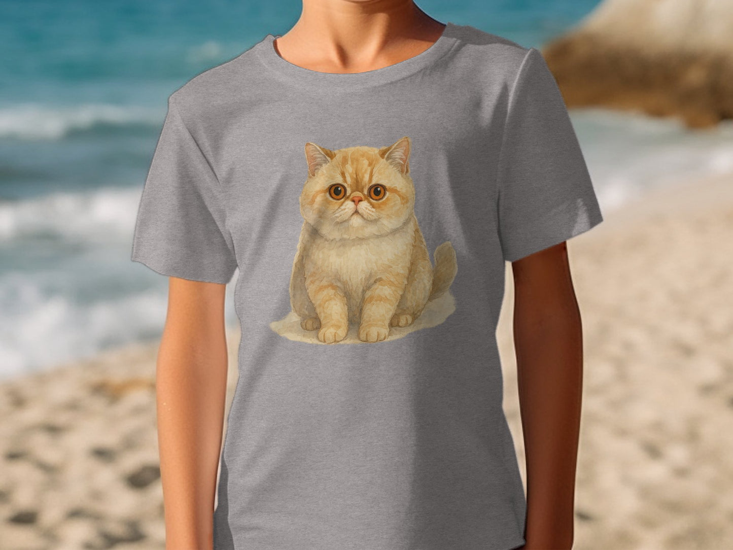 Adorable Cartoon Cat Graphic Tee product type
