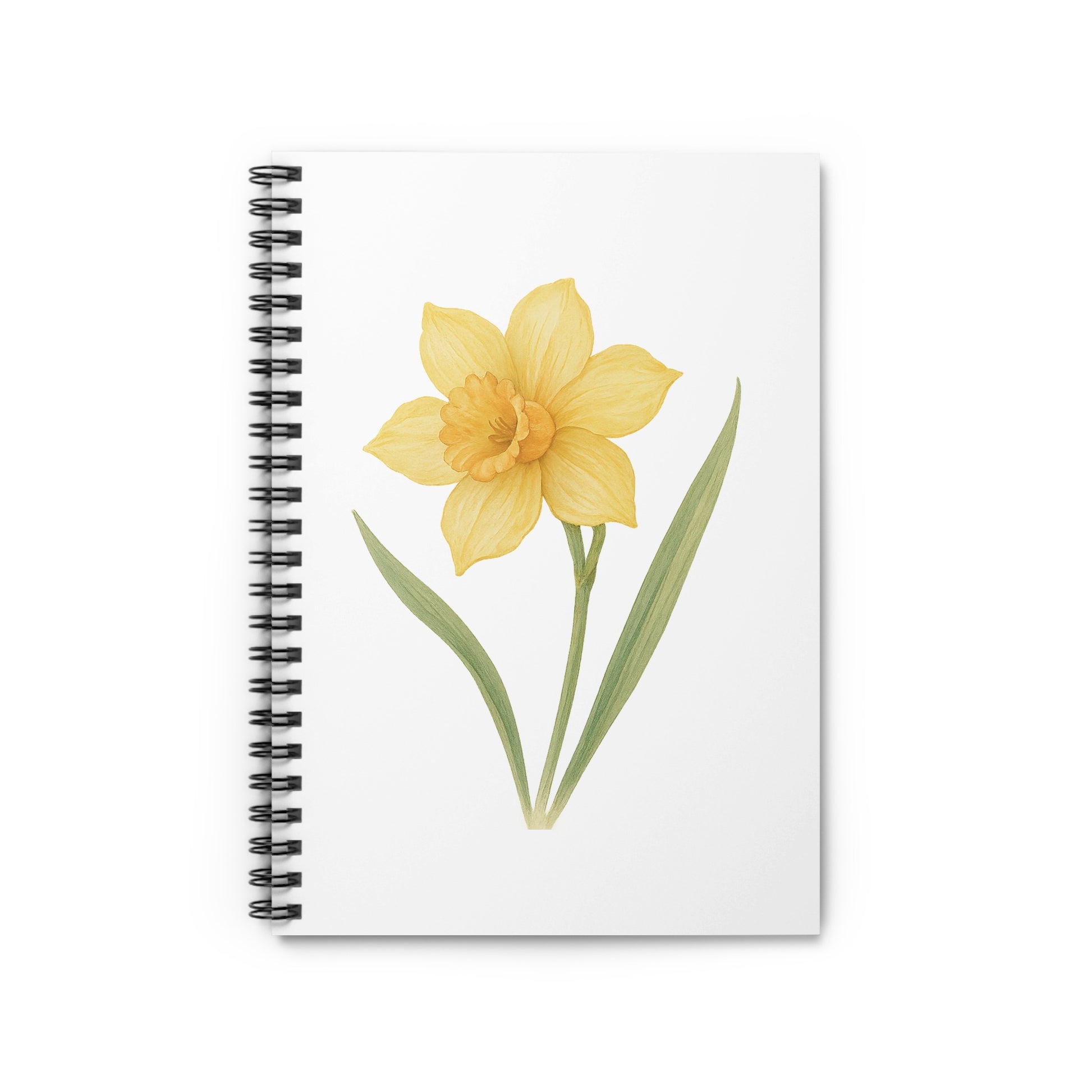 Yellow Daffodil Flower Illustration on Spiral Notebook product