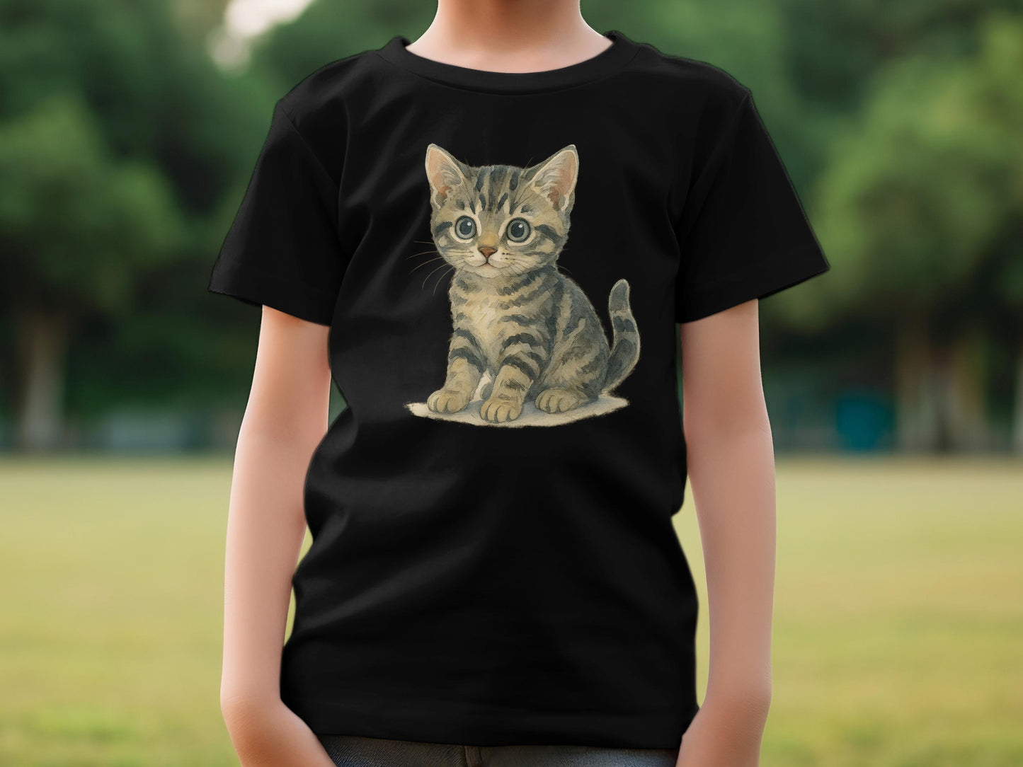 Cute Kitten Graphic Design Printed T-Shirt product