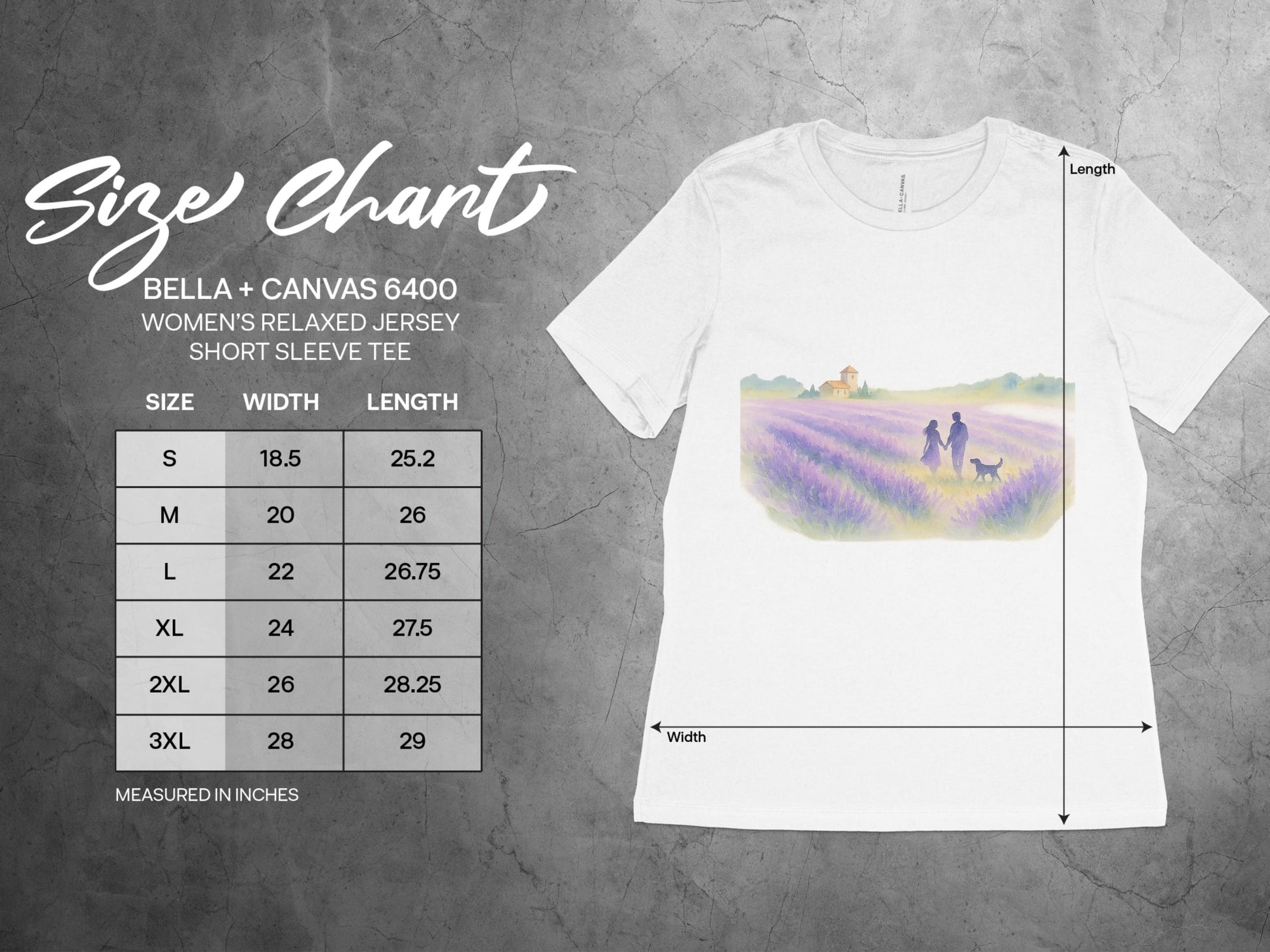 Scenic Lavender Field Graphic Print T-Shirt product