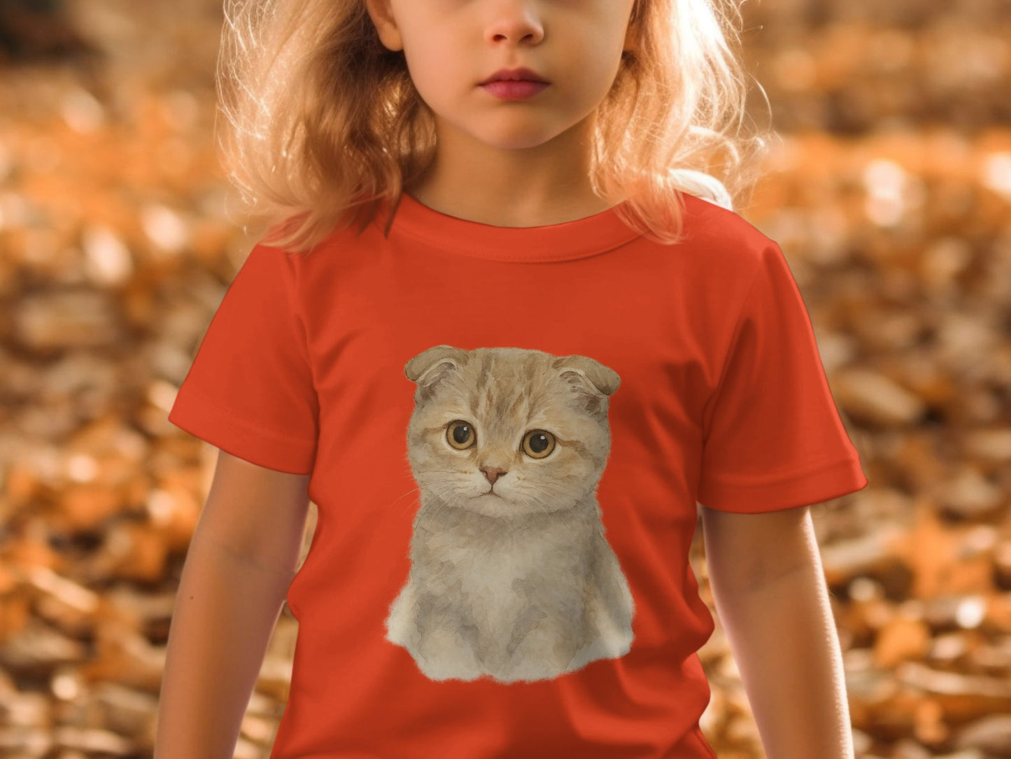 Adorable Cat Print Shirt for Youth Tee product type