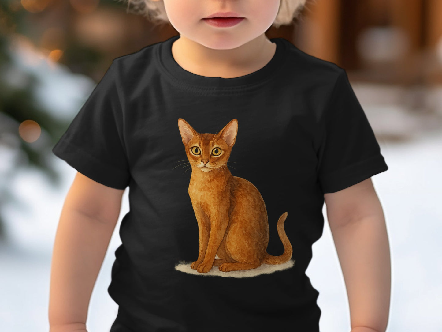 Cute Cat Themed Design on Toddler Short Sleeve Shirt product