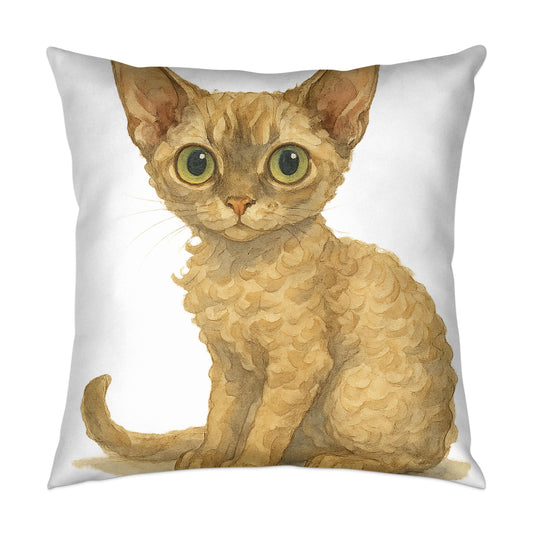 Cute Wide-Eyed Cat Design Throw Pillow product
