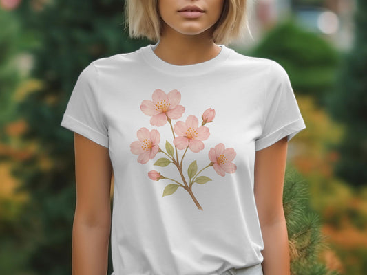 Cherry Blossom Printed White Casual Wear Shirt product type