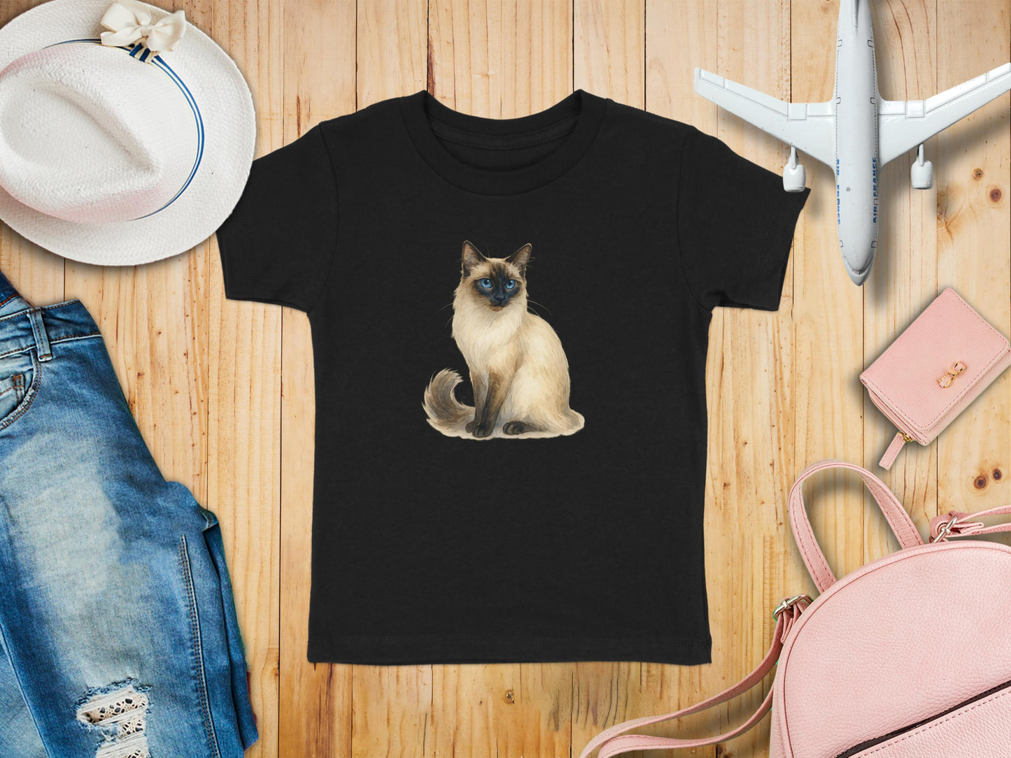 Siamese Cat Graphic Tee Casual Wear T-Shirt product