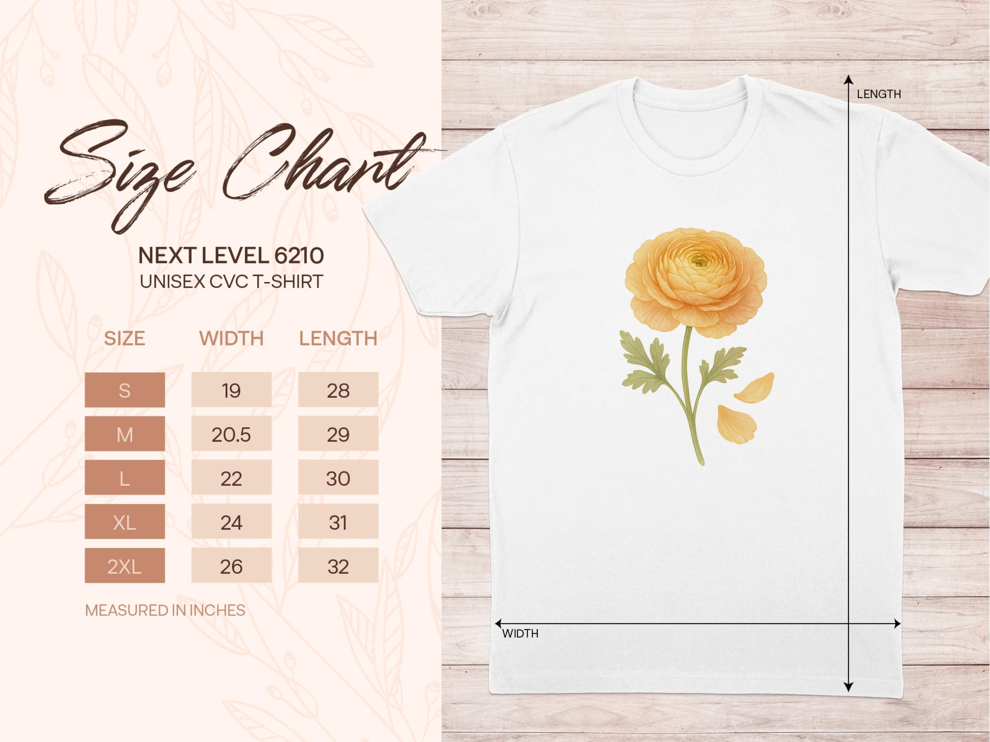 Beautiful Yellow Flower Print Next Level Unisex CVC T-Shirt product