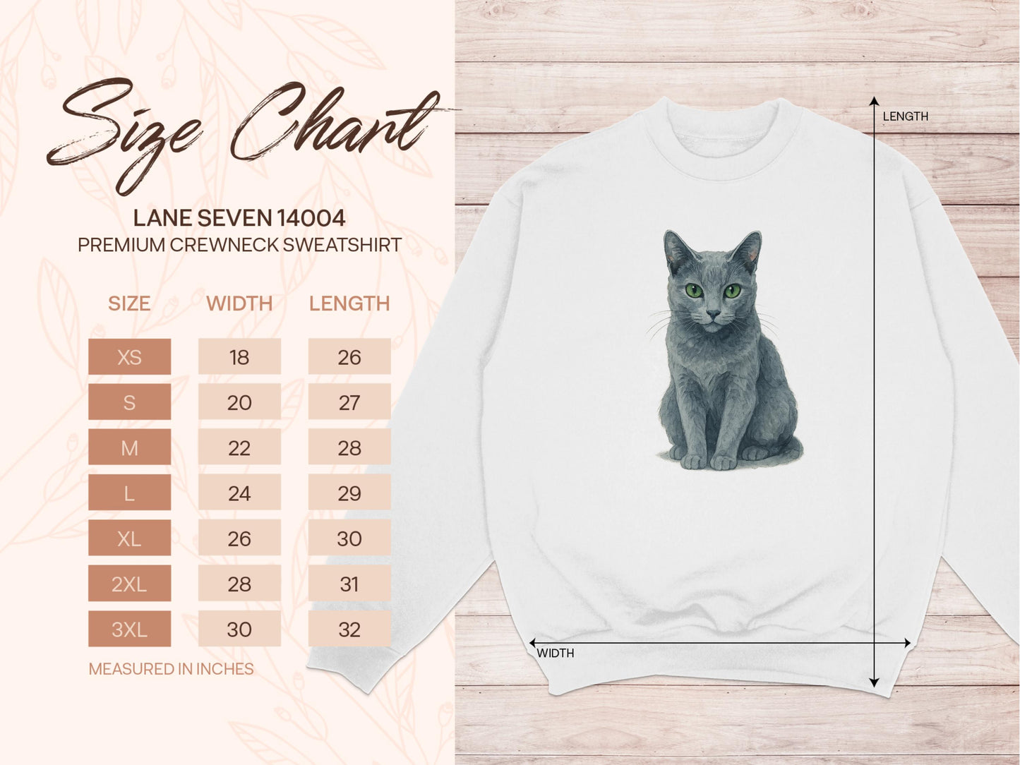 Cozy Cat Graphic Lane Seven 14004 Crewneck Sweatshirt product