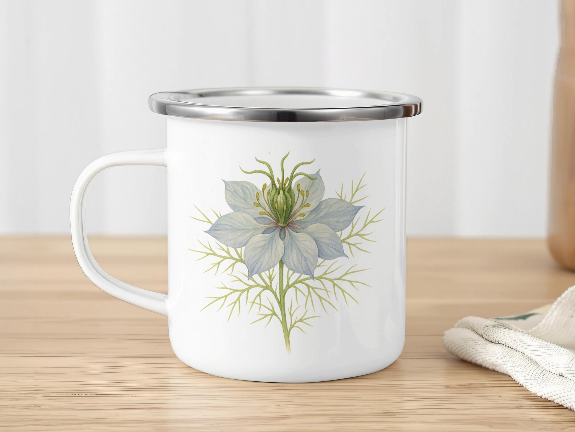 Beautiful Floral Design White Mug product