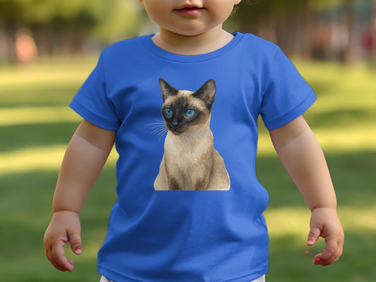 Adorable Siamese Cat Graphic for Kids T-shirt Product