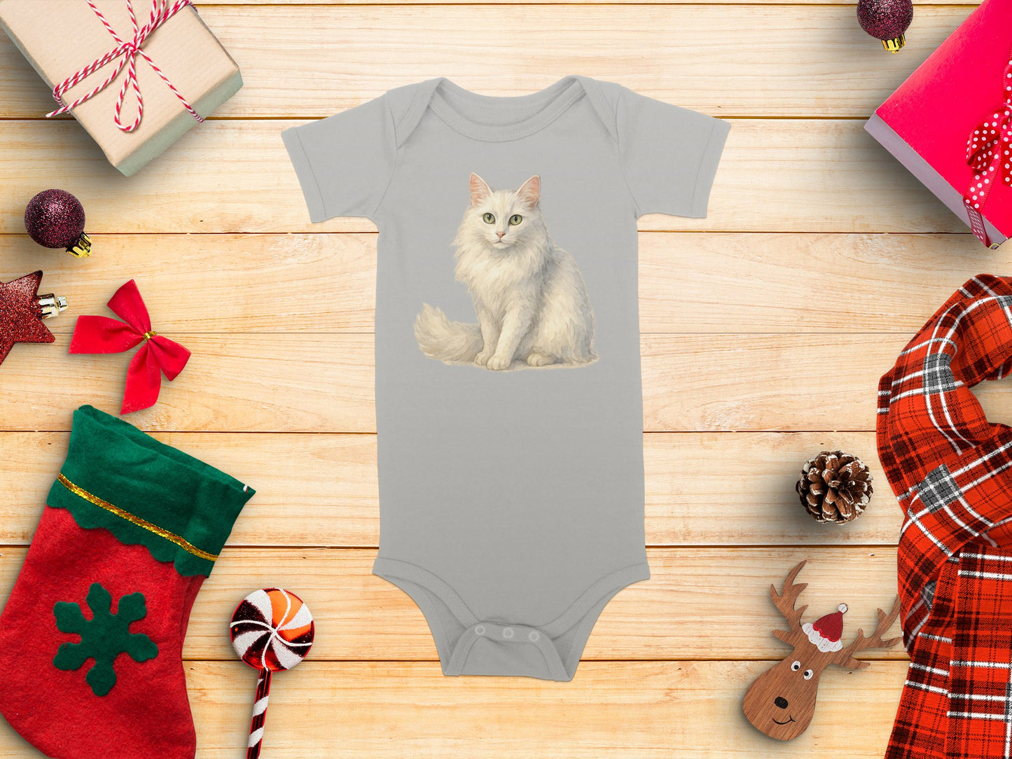 Cute Cat Print Baby Onesie - Adorable Infant Clothing product