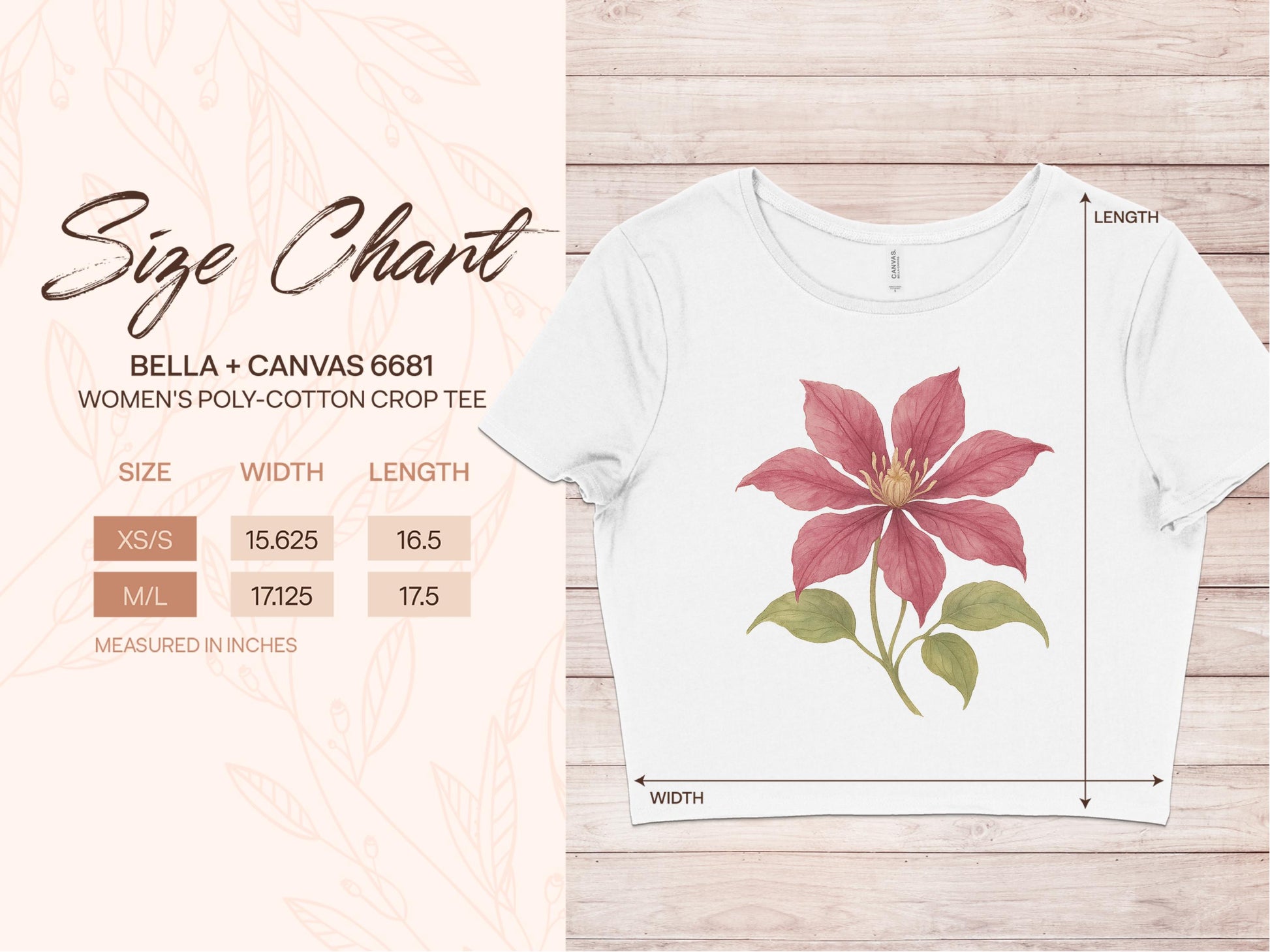 Women's Crop Tee with Floral Graphic Short Sleeve product