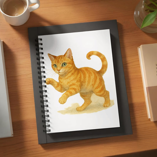 Adorable Orange Tabby Cat Spiral Notebook product