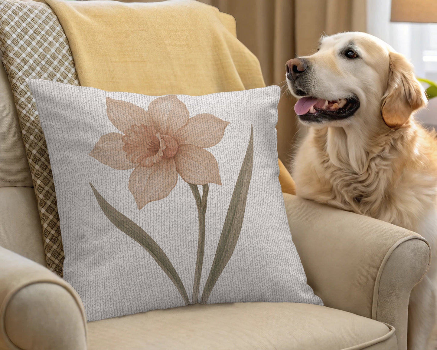 Blooming Flower Design Throw Pillow product