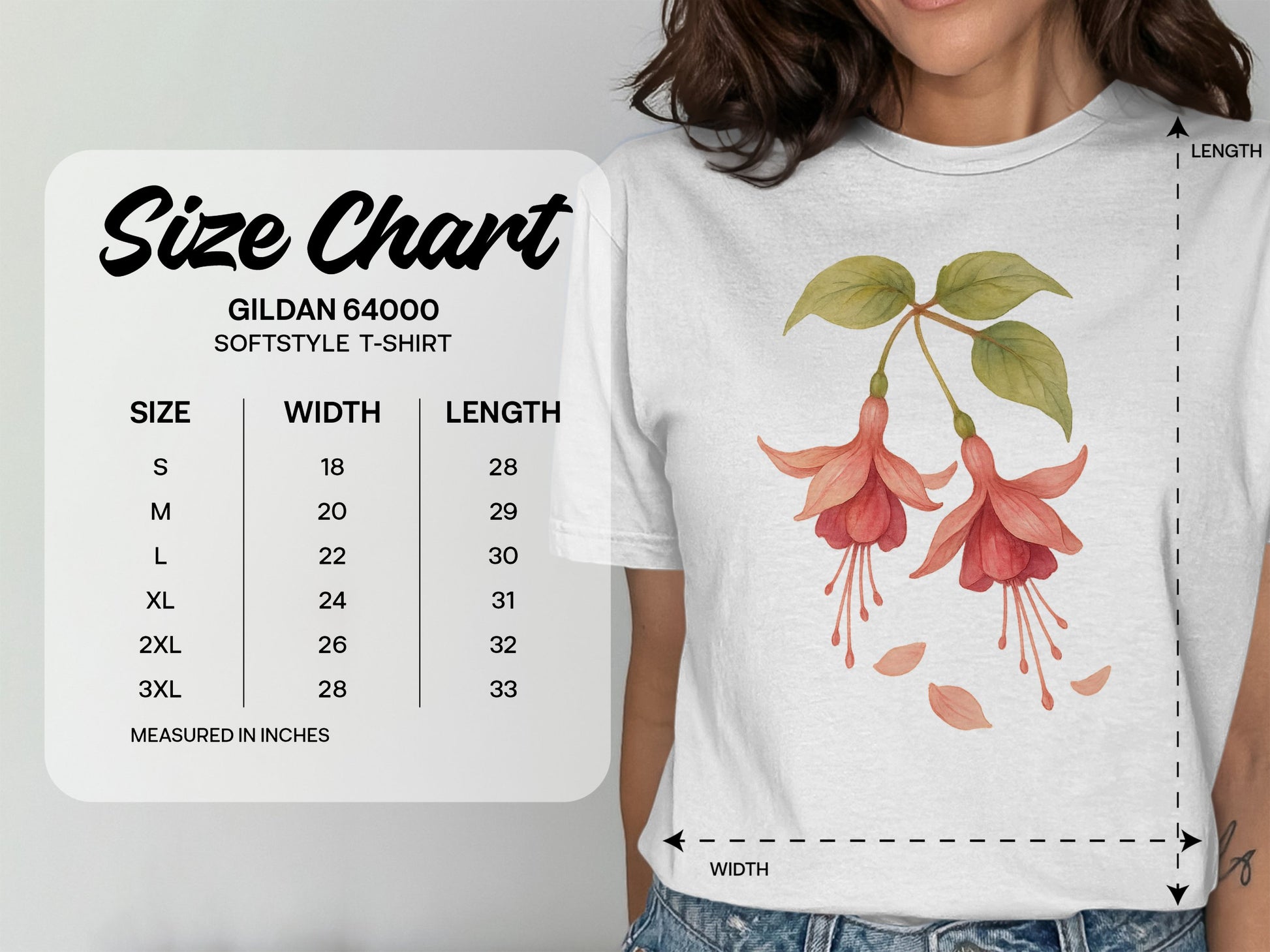 Beautiful Floral Graphic Design T-shirt product