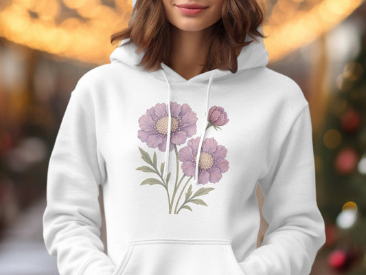Purple Flower Design Women's Hoodie product type