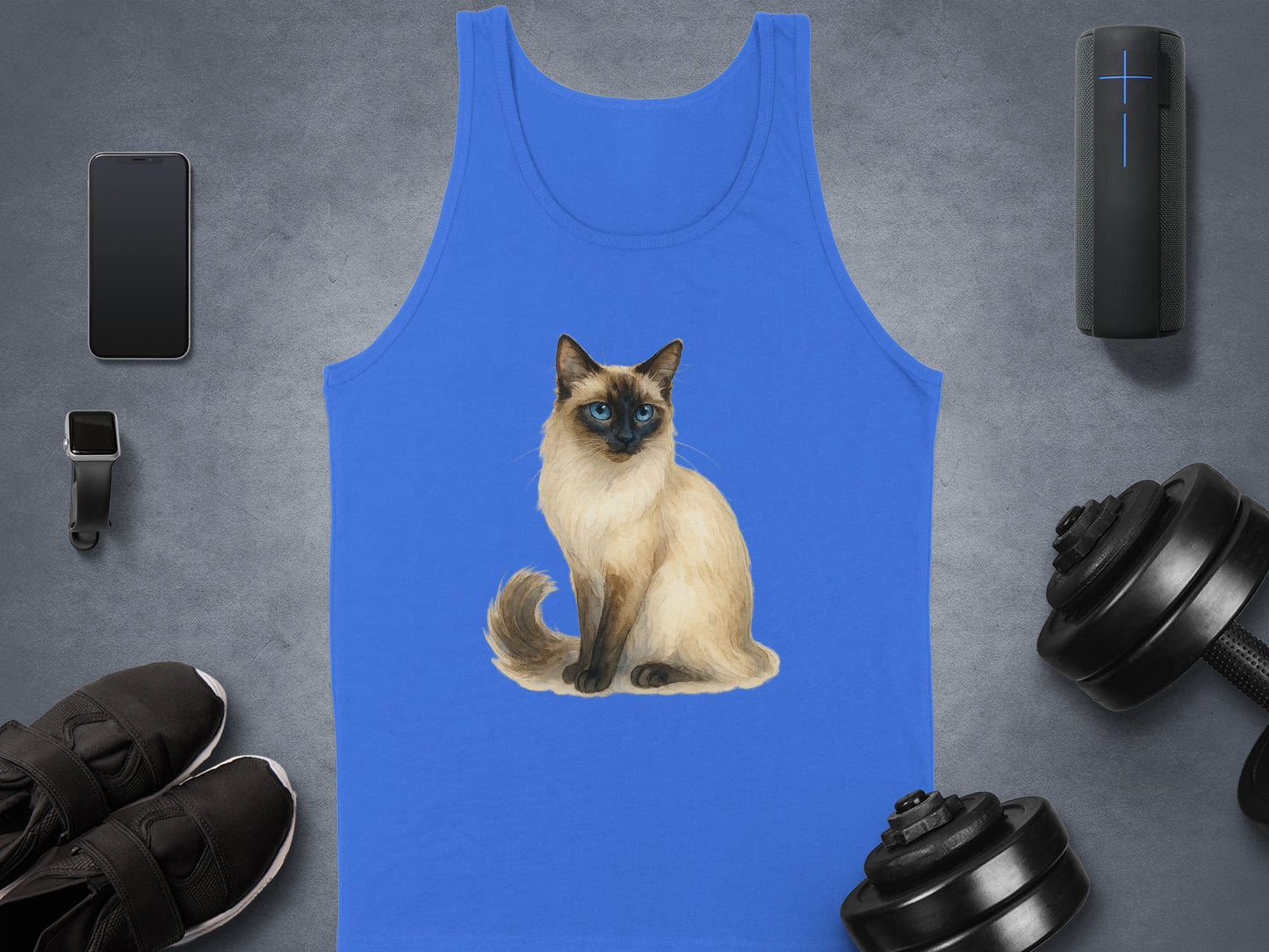 Siamese Cat Printed Blue Men's Tank Top product