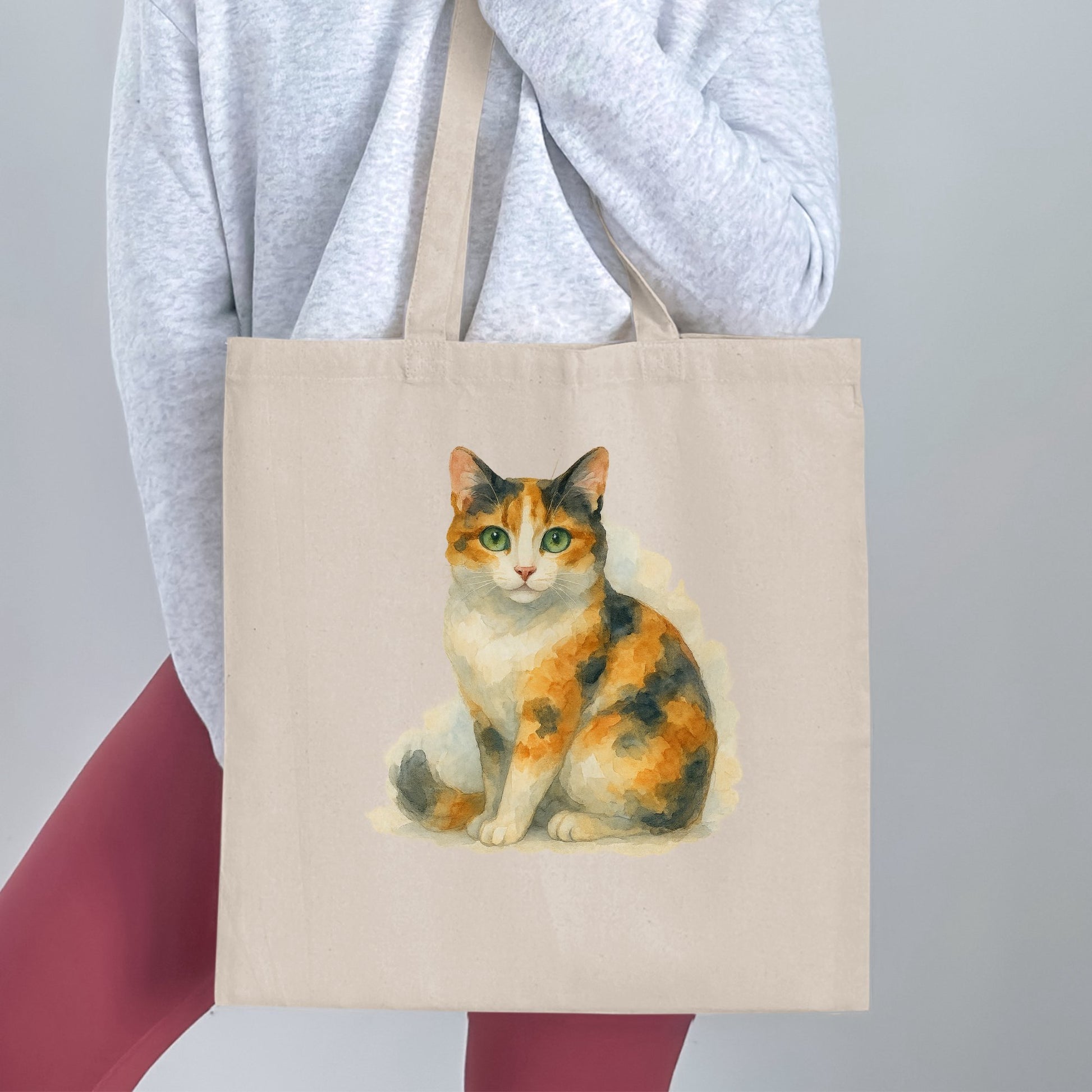 Cute Calico Cat Illustration Tote Bag Product Type