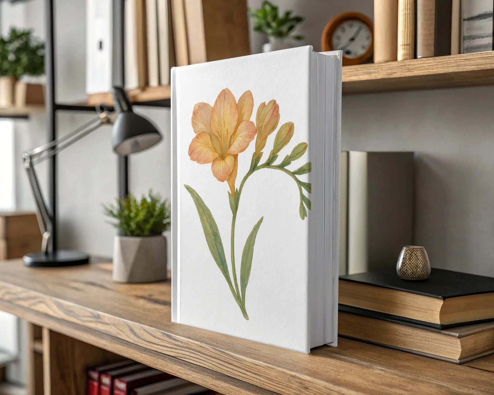 Decorative Hardcover with Orange Flower Print product type