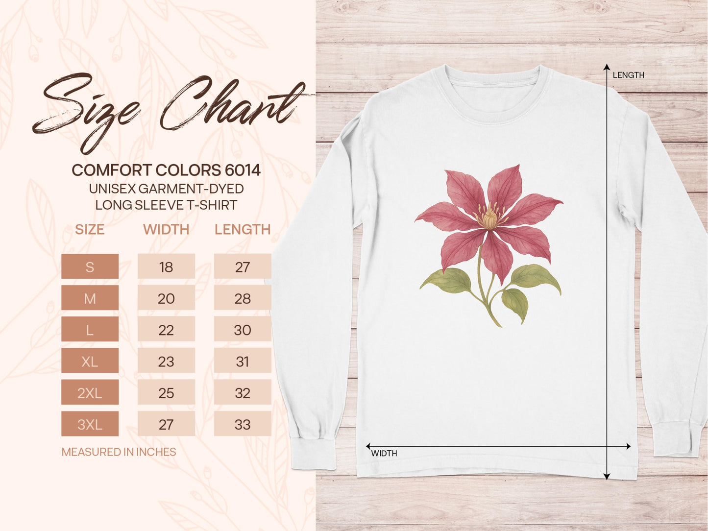 Floral Design Long Sleeve Unisex T-Shirt product type