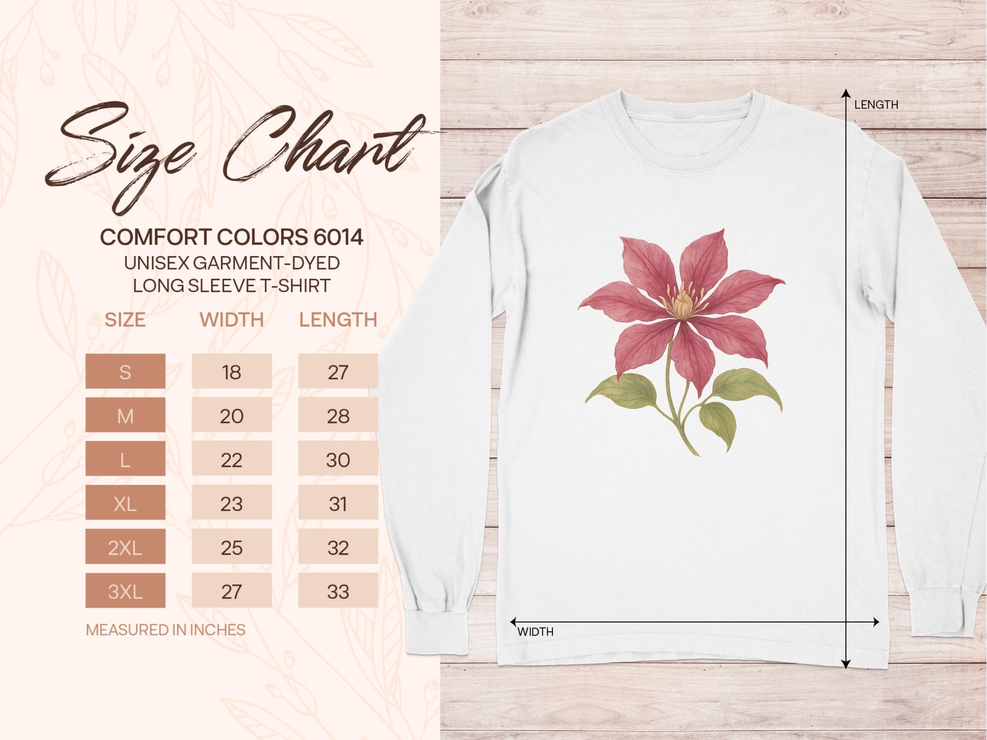 Floral Design Long Sleeve Unisex T-Shirt product type