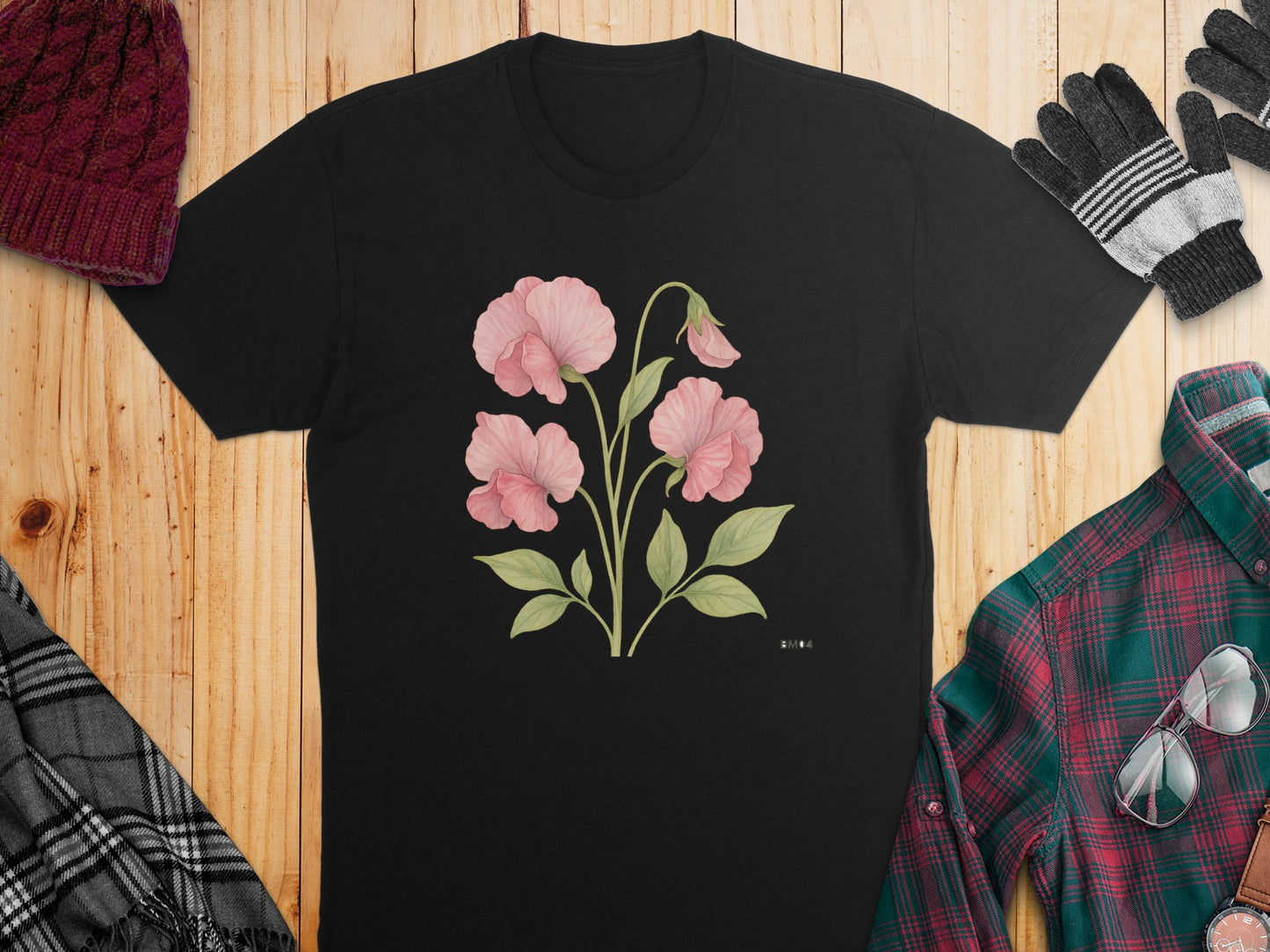 Pink Floral Graphic Unisex Comfortable T-Shirt product