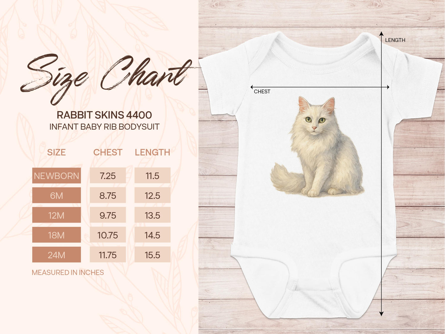 Adorable White Kitten Rabbit Skins Baby Bodysuit product