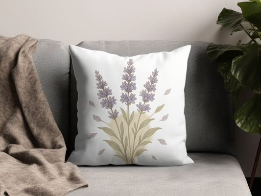 Lavender Floral Print Cushion for Home Decor product type