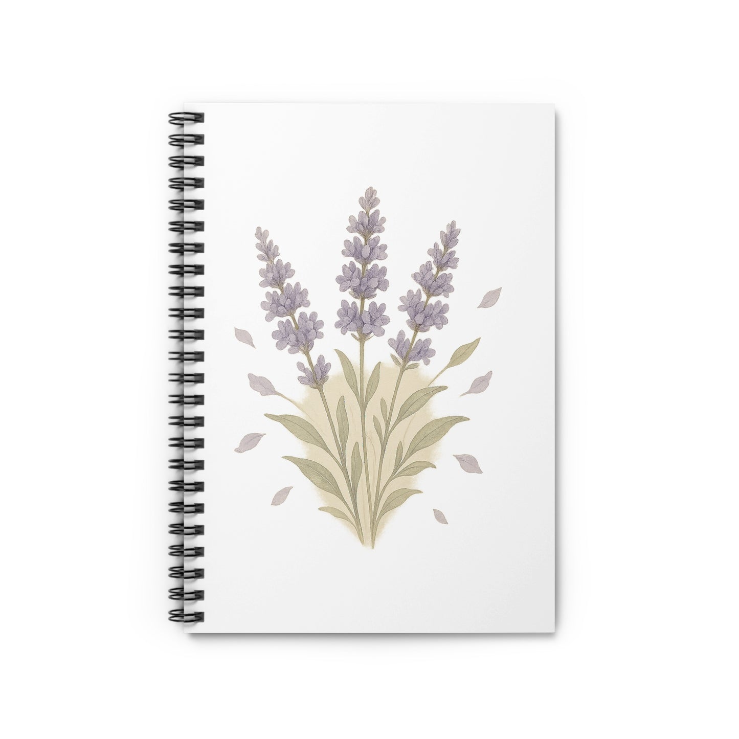 Botanical Lavender Floral Design Spiral Notebook product type