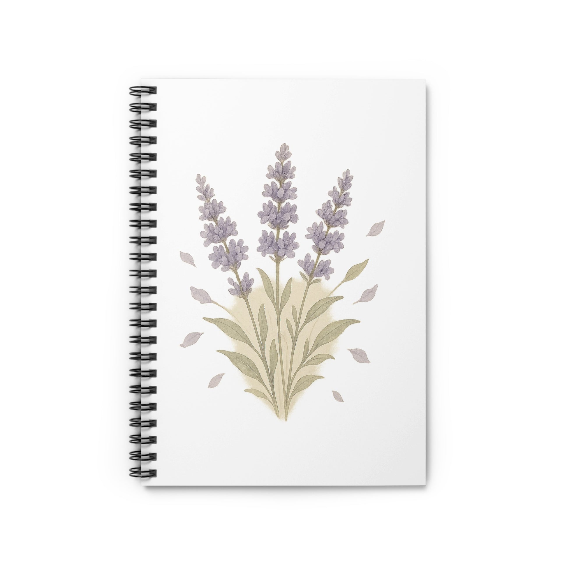 Botanical Lavender Floral Design Spiral Notebook product type