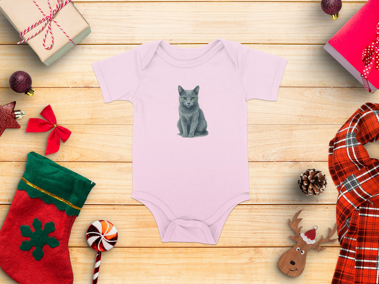 Cute Kitten Graphic Printed Baby Bodysuit product type