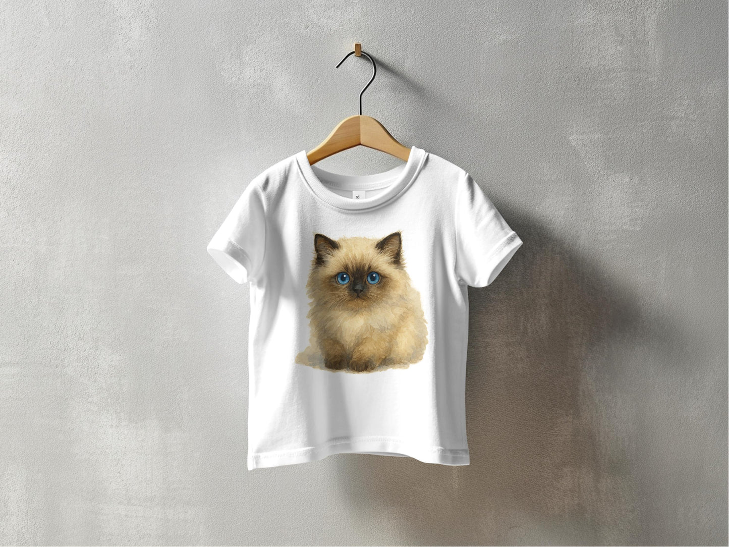Cute Fluffy Kitten Print Kids T-Shirt product type