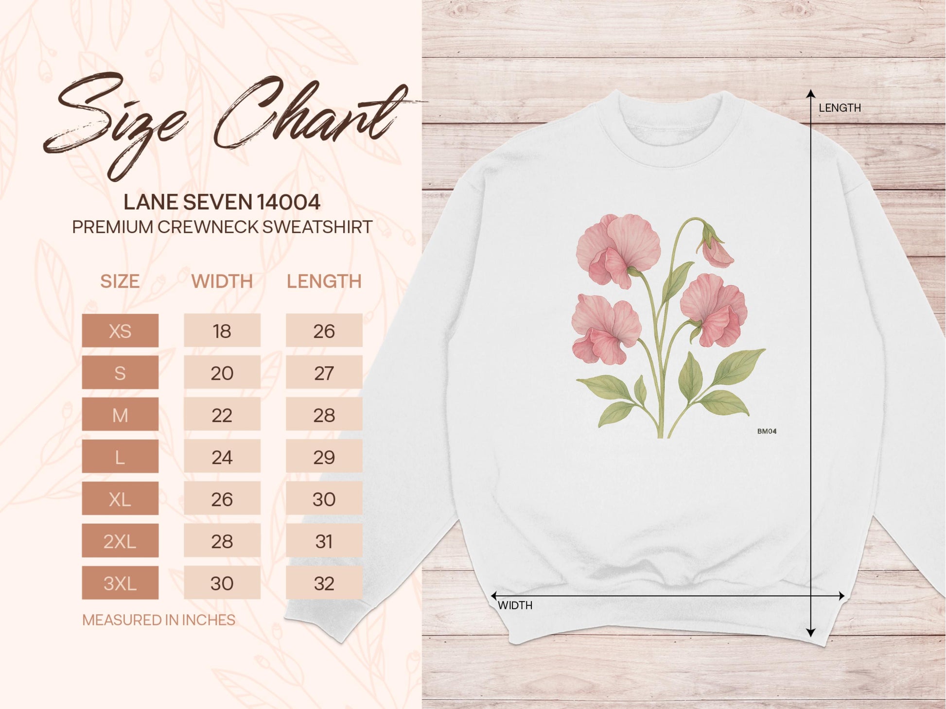 Floral Graphic Print Lane Seven Crewneck Sweatshirt product