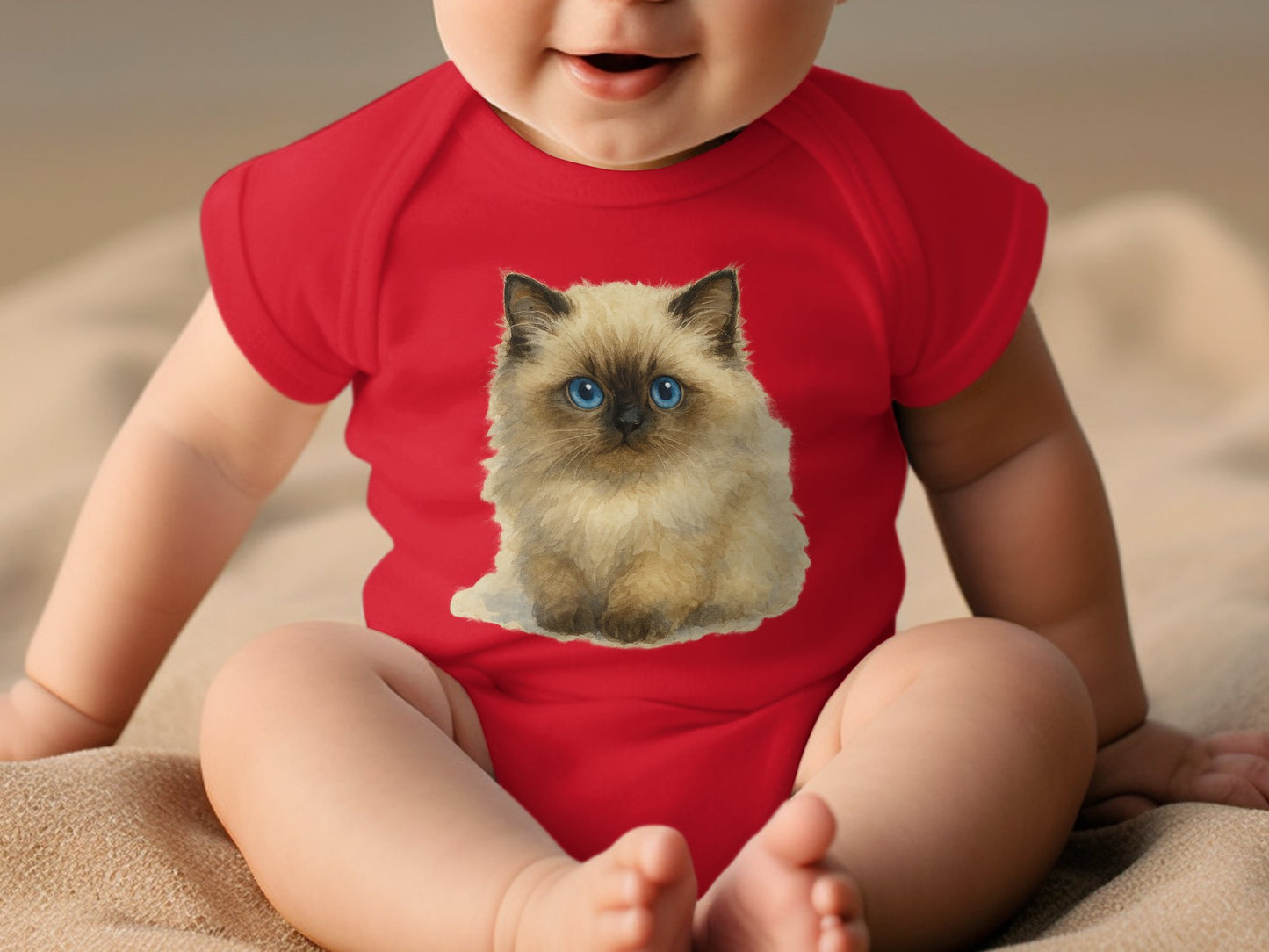 Cute Fluffy Kitten Design Infant Bodysuit Baby product