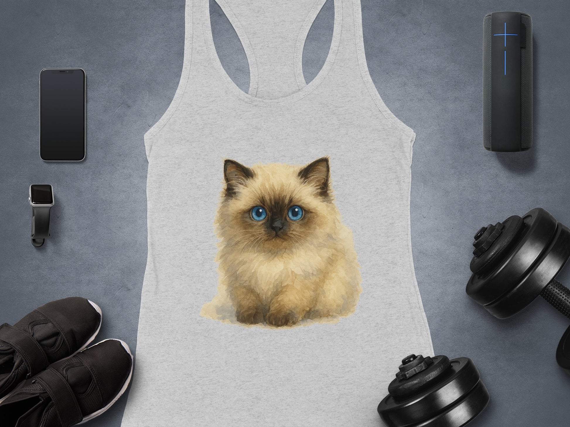 Cute Blue Eyed Kitten Graphic Women's Tank Top product type