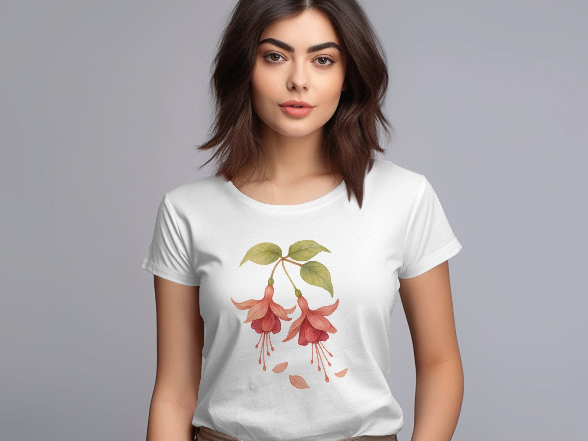 Beautiful Floral Design White Graphic Tee product