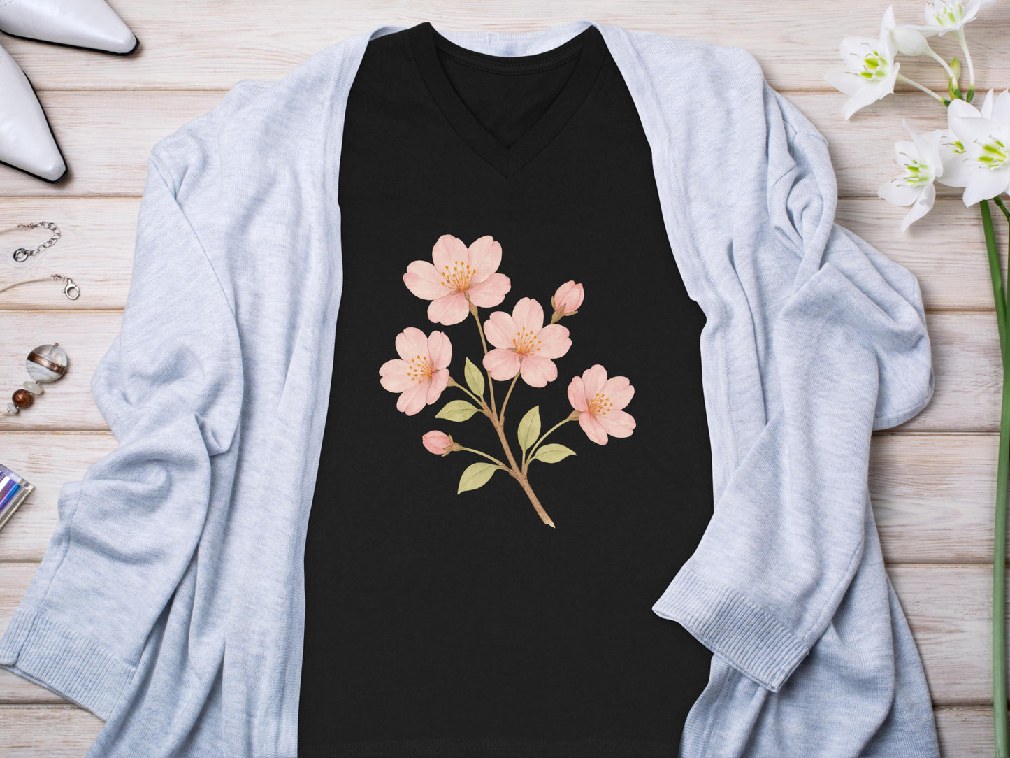 Stylish Floral Blossom Graphic Tee for Casual Wear product