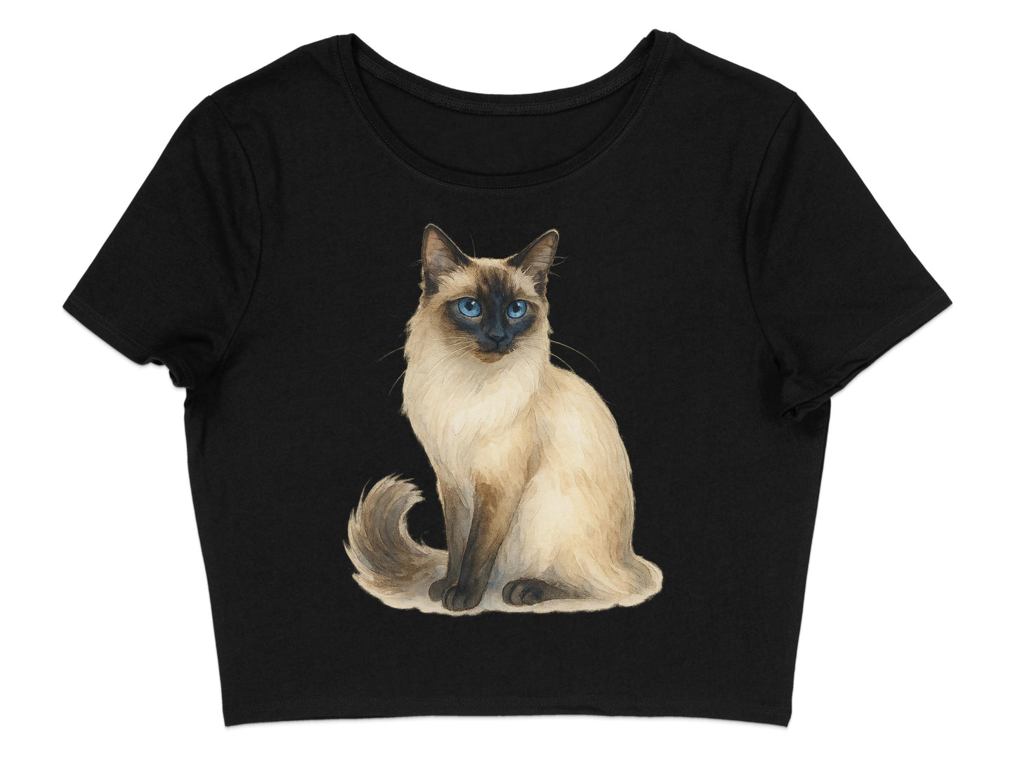 Beautiful Feline Art Black Casual T-shirt product type
