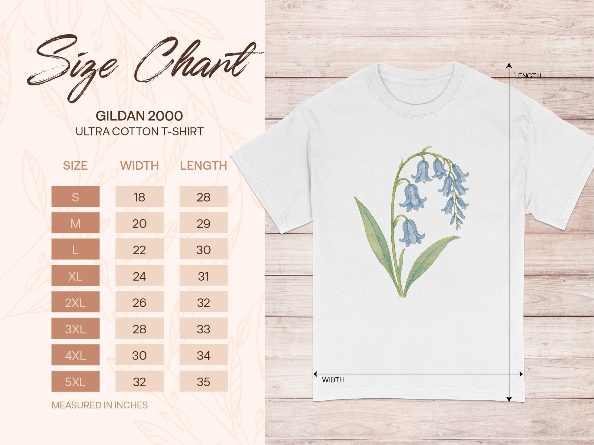 Beautiful Bluebell Flowers Illustrated T-shirt product