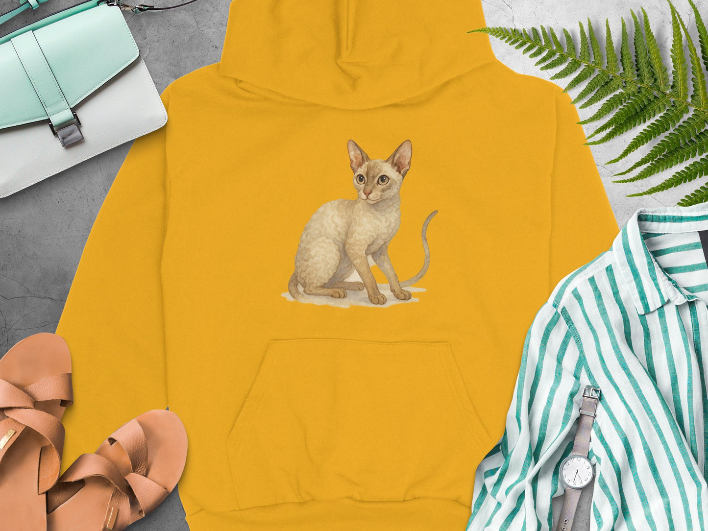 Adorable Sphynx Kitten Design on Hoodie Product Type